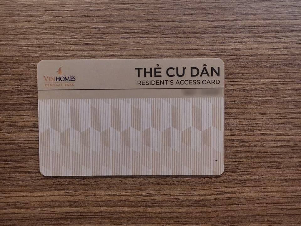 Thẻ cư dân Vinhomes được trang bị cho khách thuê